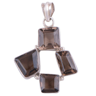 Smoky Quartz 925 Sterling Silver Pendant - R300007-16
