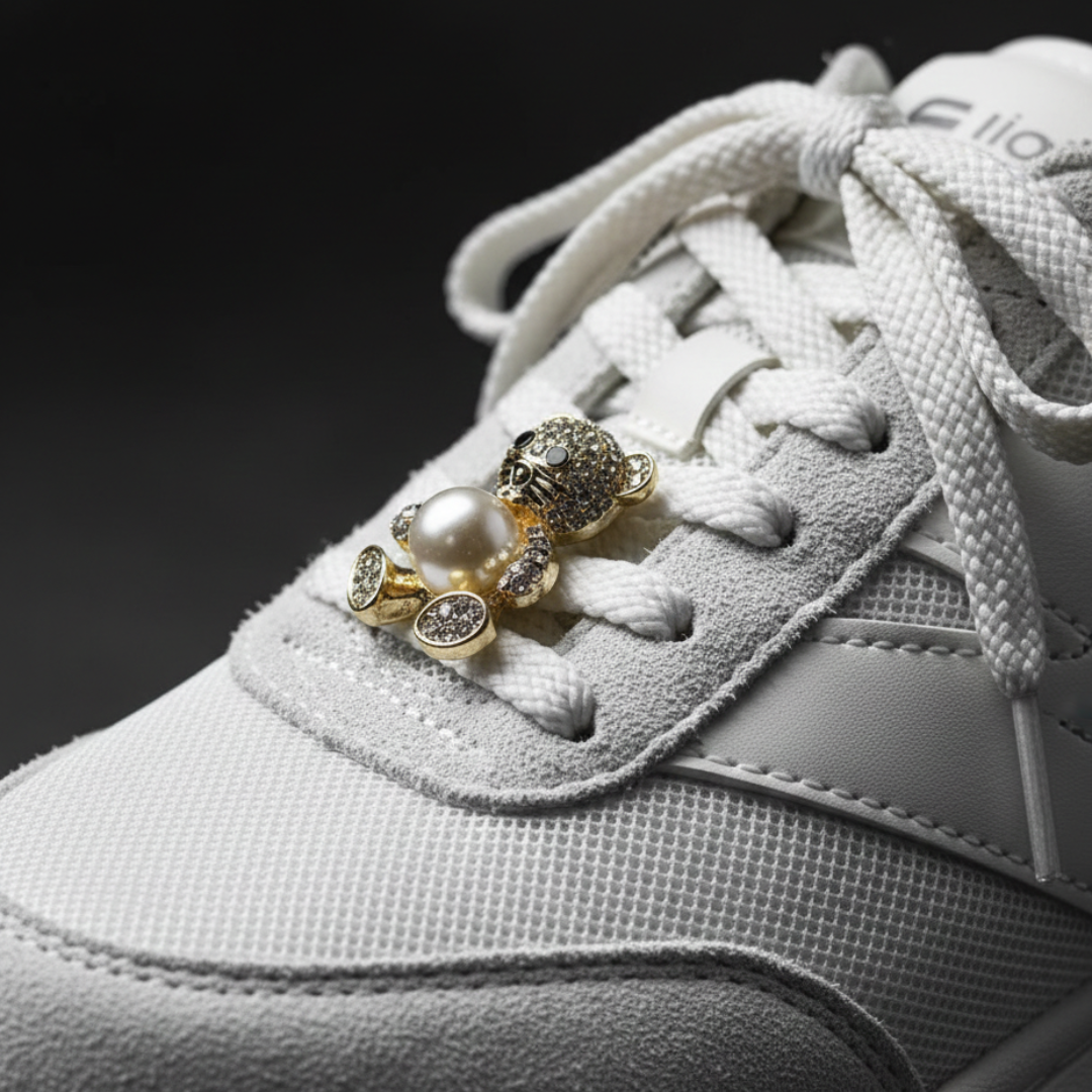Pearl Teddy Sneaker Charm | Premium Shoe Charm for Nike, Jordan & Adidas By KNOTTY by KNOTTY