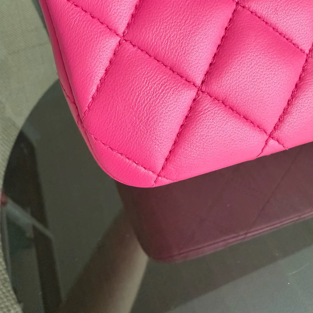 Chanel Classic Flap Medium – Hot Pink Quilted Lambskin with Gold Hardware (Series 22)