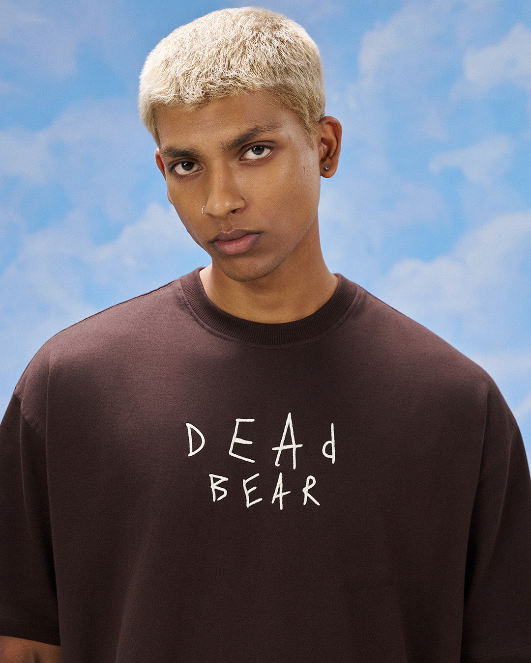 Scribbled Logo Tee Brown by DEADBEAR