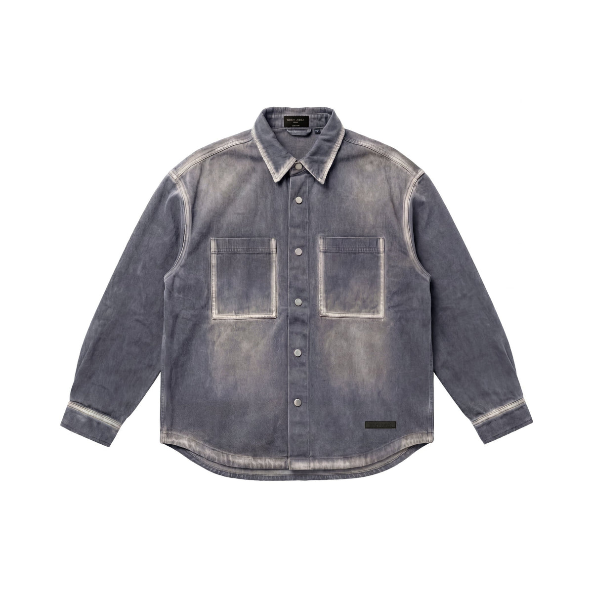 WASHED CHARCOAL DENIM OVERSHIRT by GREY AREA