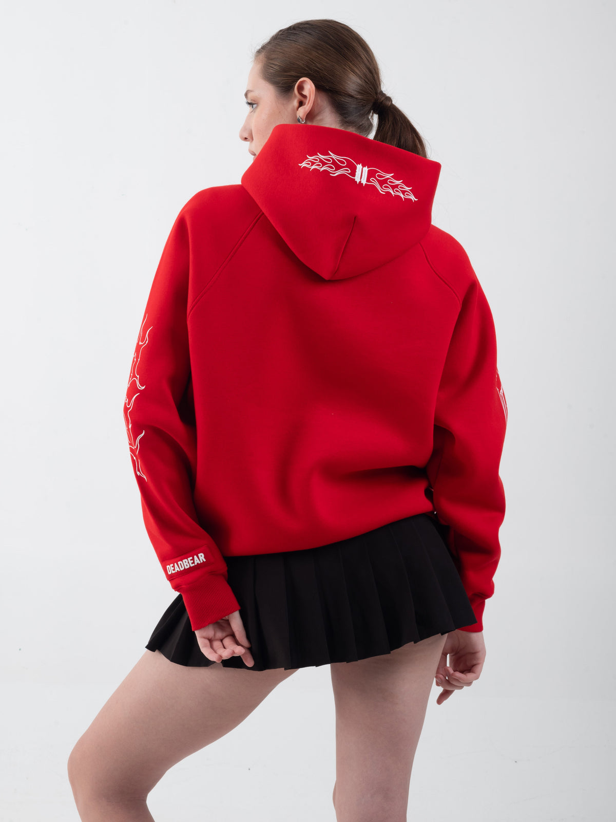 Flames Hoodie Red by DEADBEAR