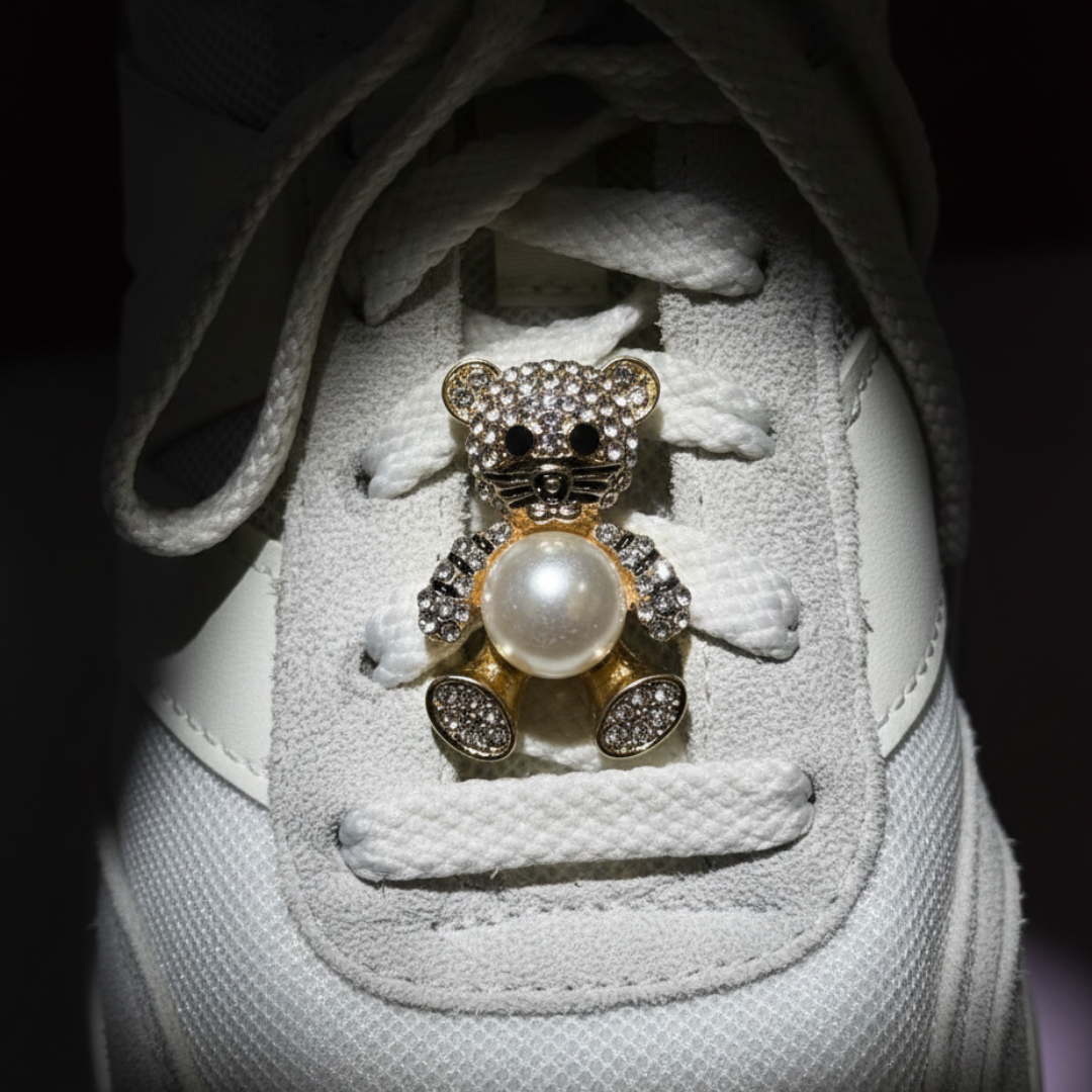 Pearl Teddy Sneaker Charm | Premium Shoe Charm for Nike, Jordan & Adidas By KNOTTY by KNOTTY