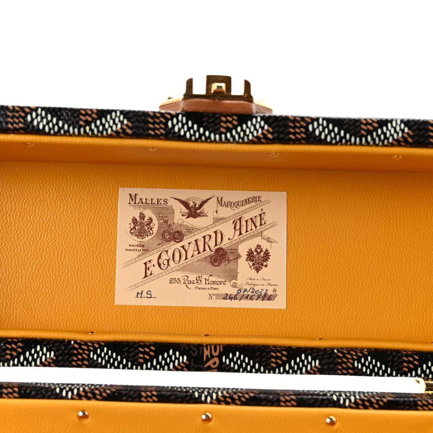 Goyard Cassette Trunk Bag – Black & Gold
