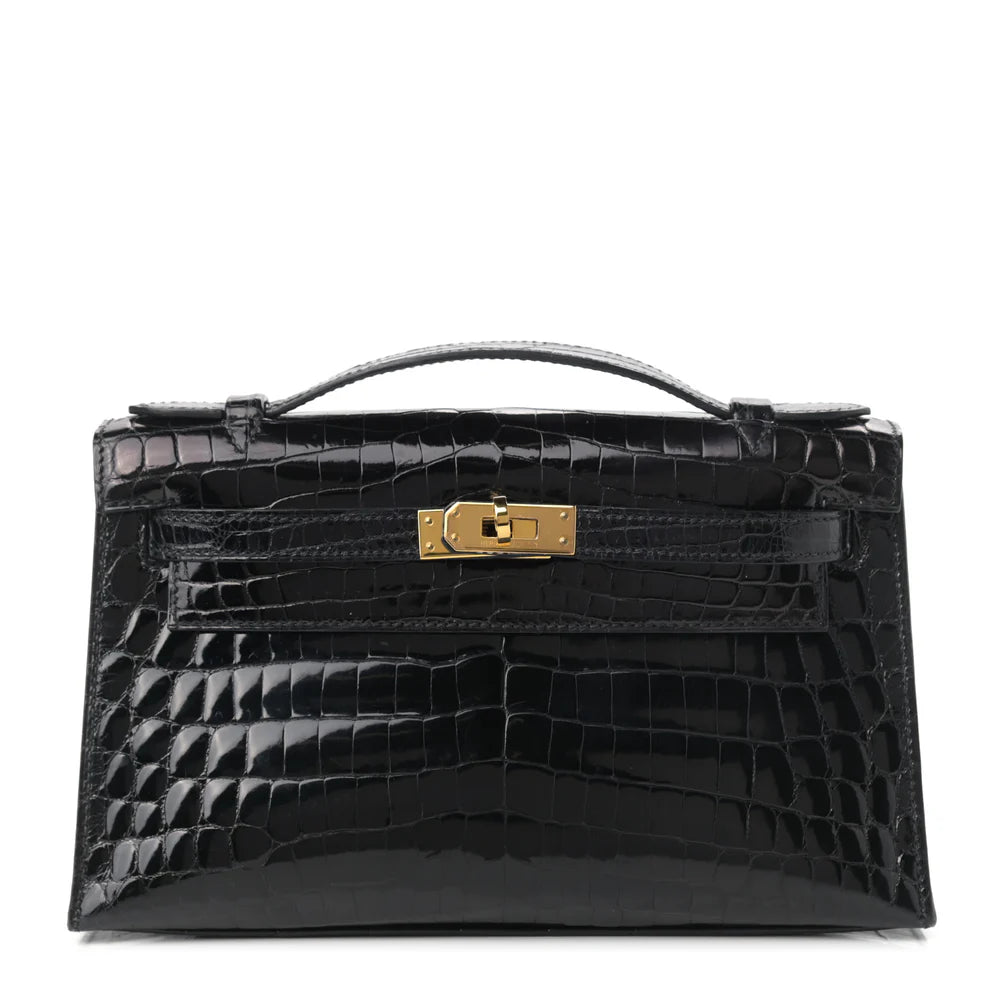 Hermès Kelly Pochette – Shiny Niloticus Crocodile Black (2006) - Zeuskicks