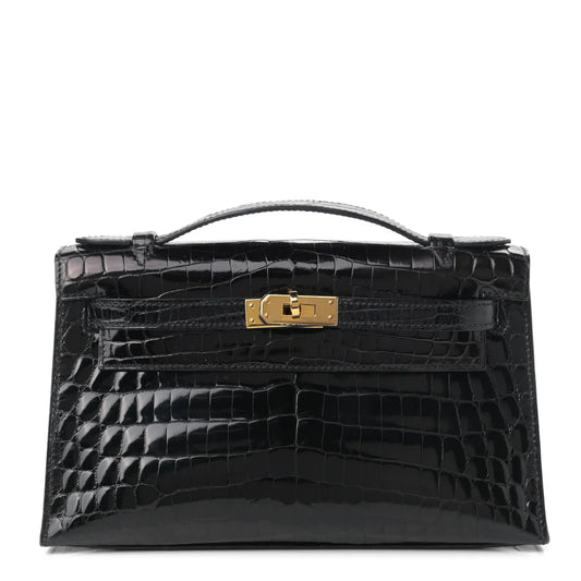 Hermès Kelly Pochette – Shiny Niloticus Crocodile Black (2006) - Zeuskicks