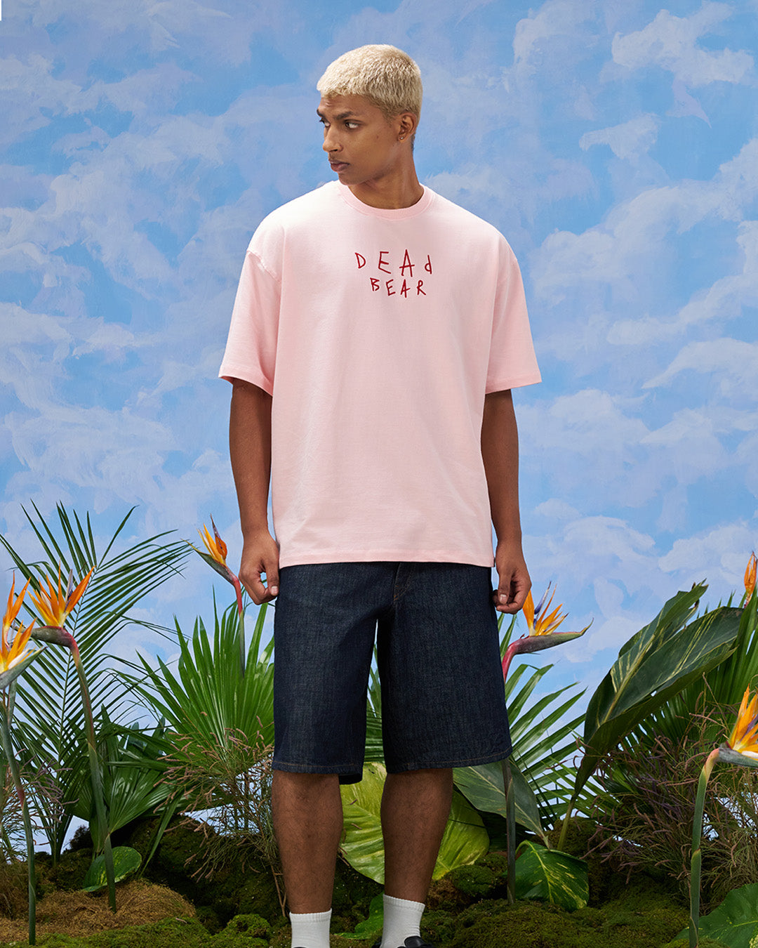 Scribbled Logo Tee Pink by DEADBEAR