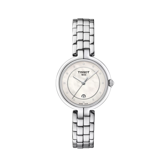 Women’s Tissot Flamingo 30mm T094.210.11.116.01 Quartz Diamond Dial Watch - Zeuskicks
