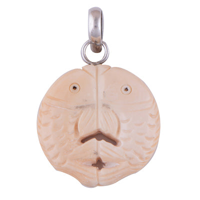 Bone Face 925 Sterling Silver Pendant - R100541-7