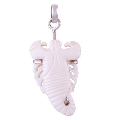 Bone Face 925 Sterling Silver Pendant - R100520-1