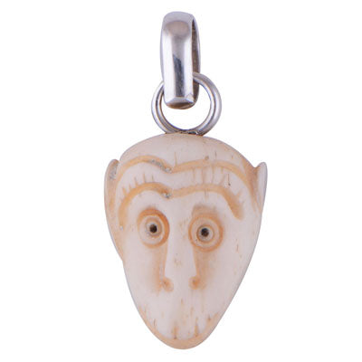 Bone Face 925 Sterling Silver Pendant - R100559-2