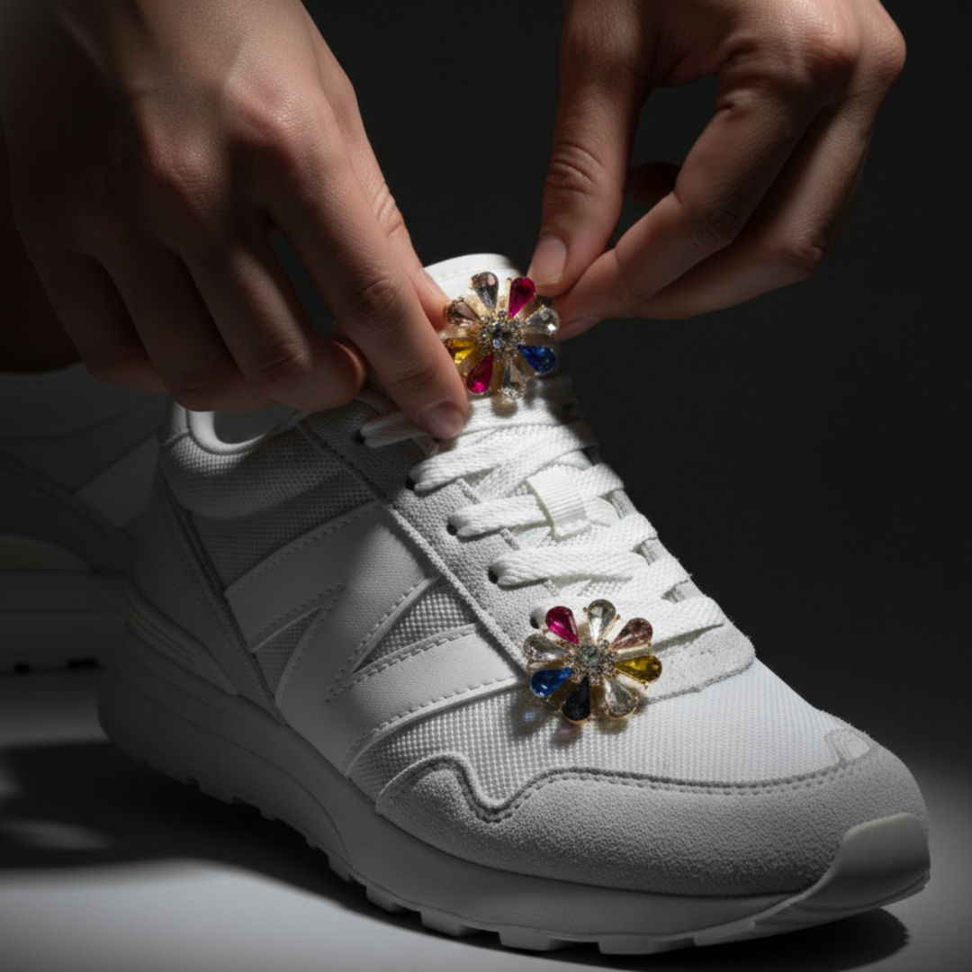 Multi-Colour Crystal Sneaker Charm | Premium Shoe Charm for Nike, Jordan & Adidas By KNOTTY by KNOTTY