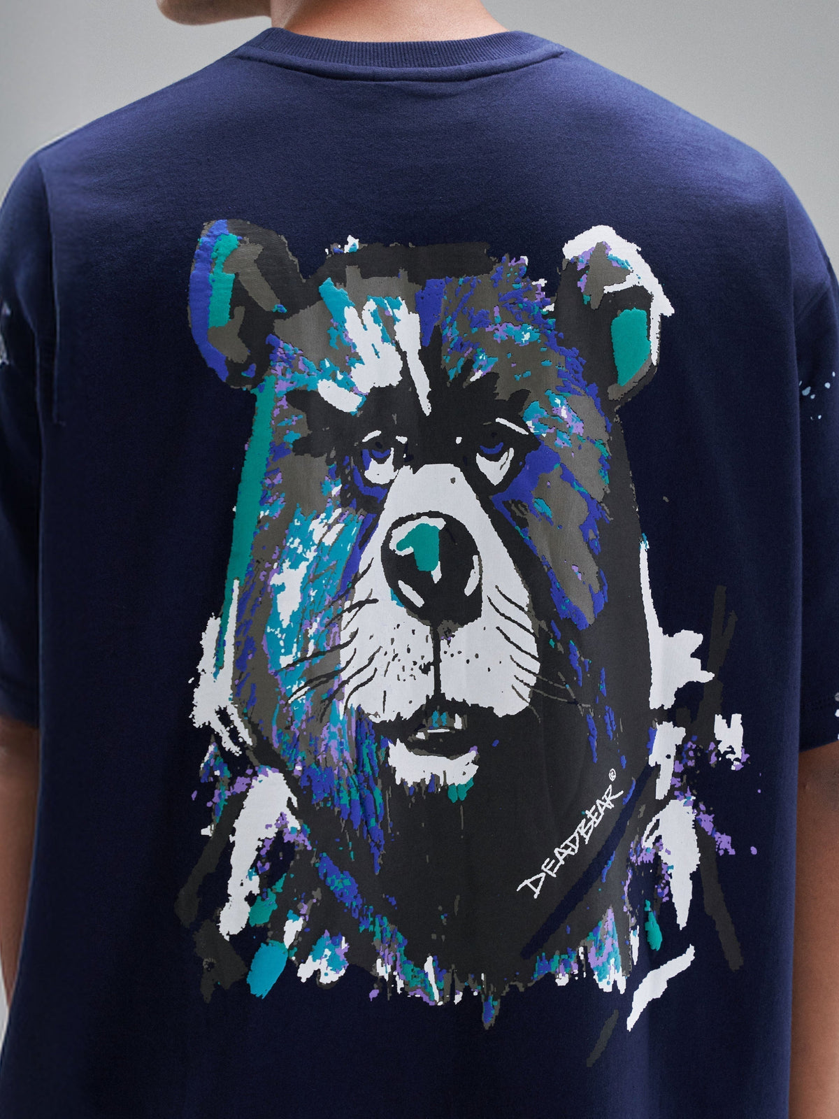 Grumpy Bear Tee Navy by DEADBEAR