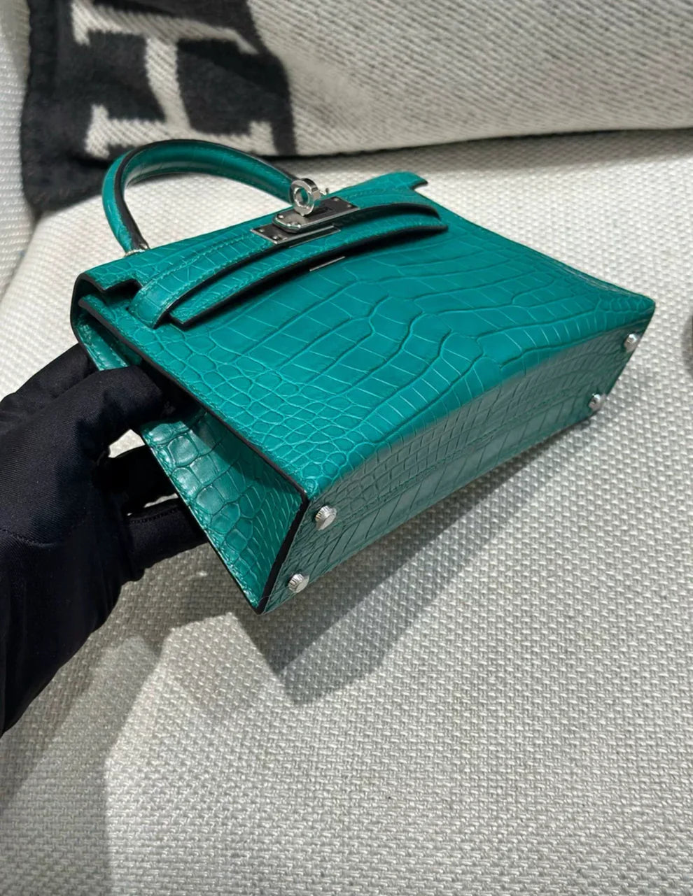 Hermès Mini Kelly – Green Malachite Matte Crocodile Leather - Zeuskicks