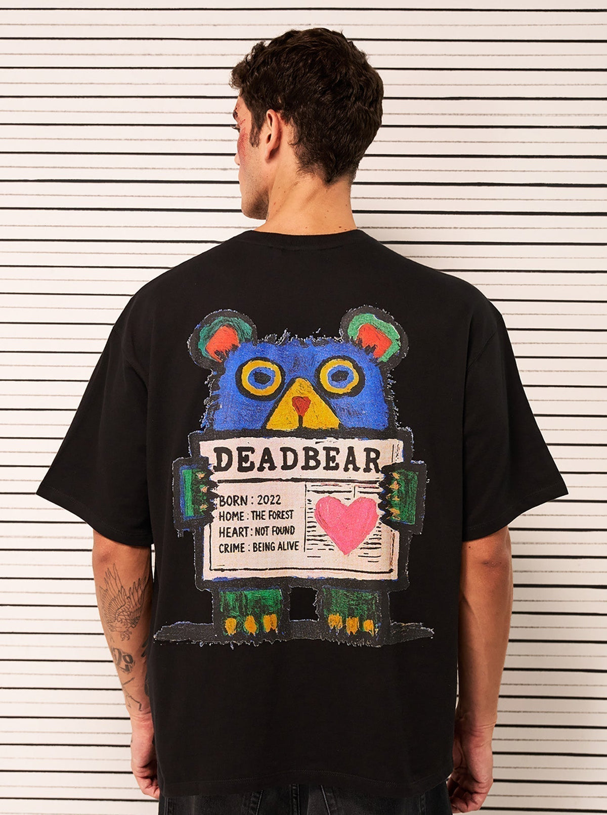 Mugshot Tee Black by DEADBEAR