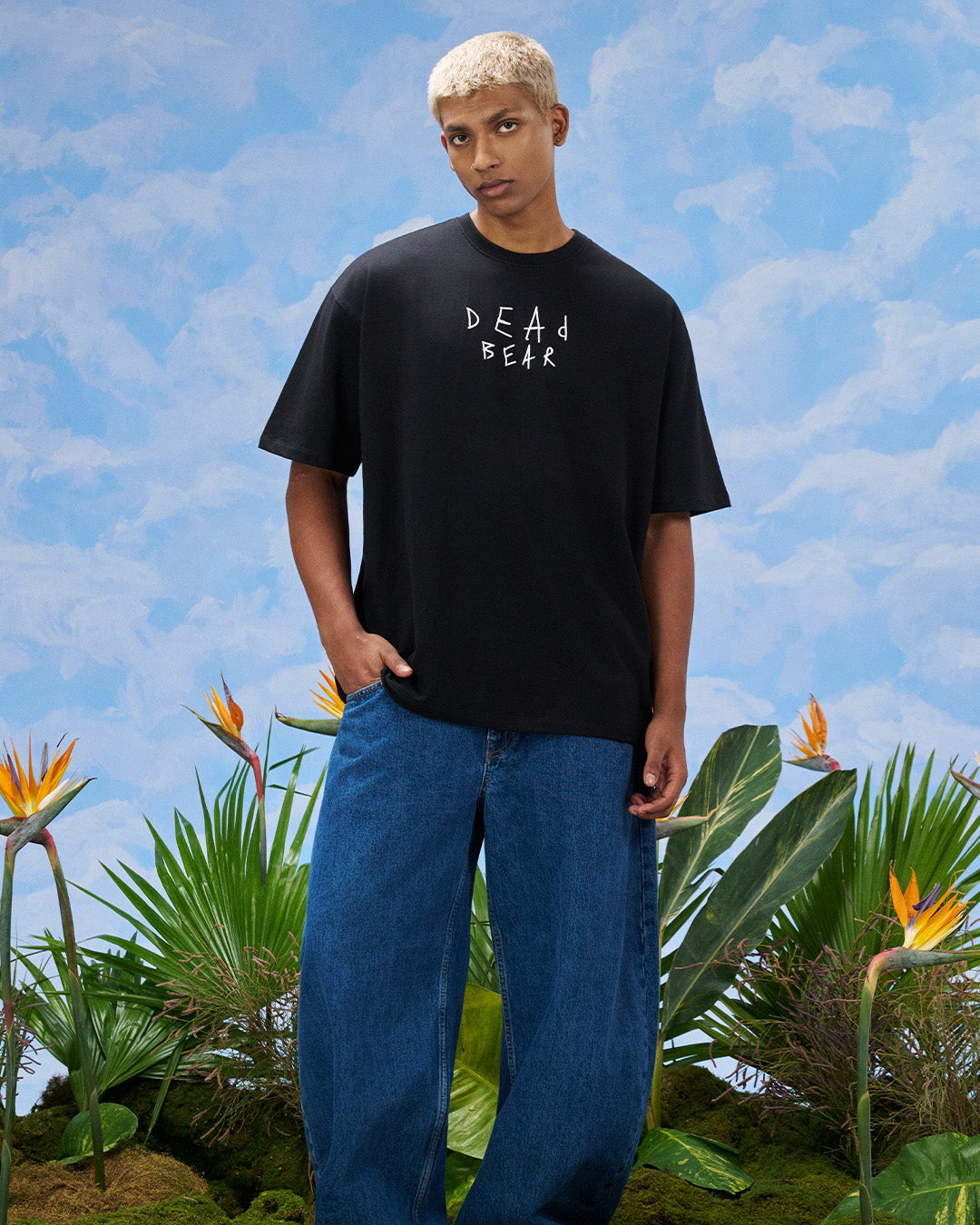 Scribbled Logo Tee Black by DEADBEAR