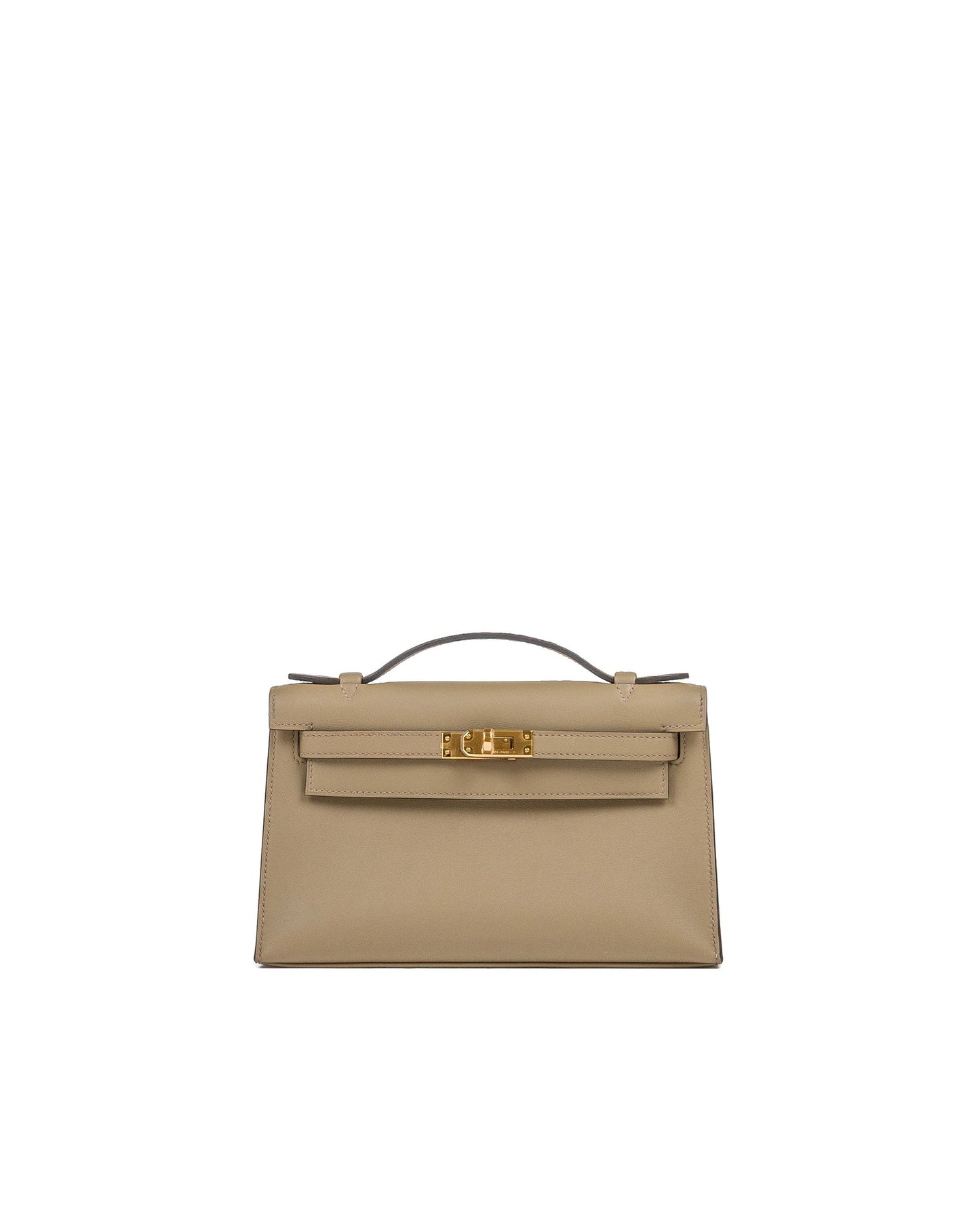Hermès Kelly Pochette Beige Marfa Swift Leather Gold Hardware