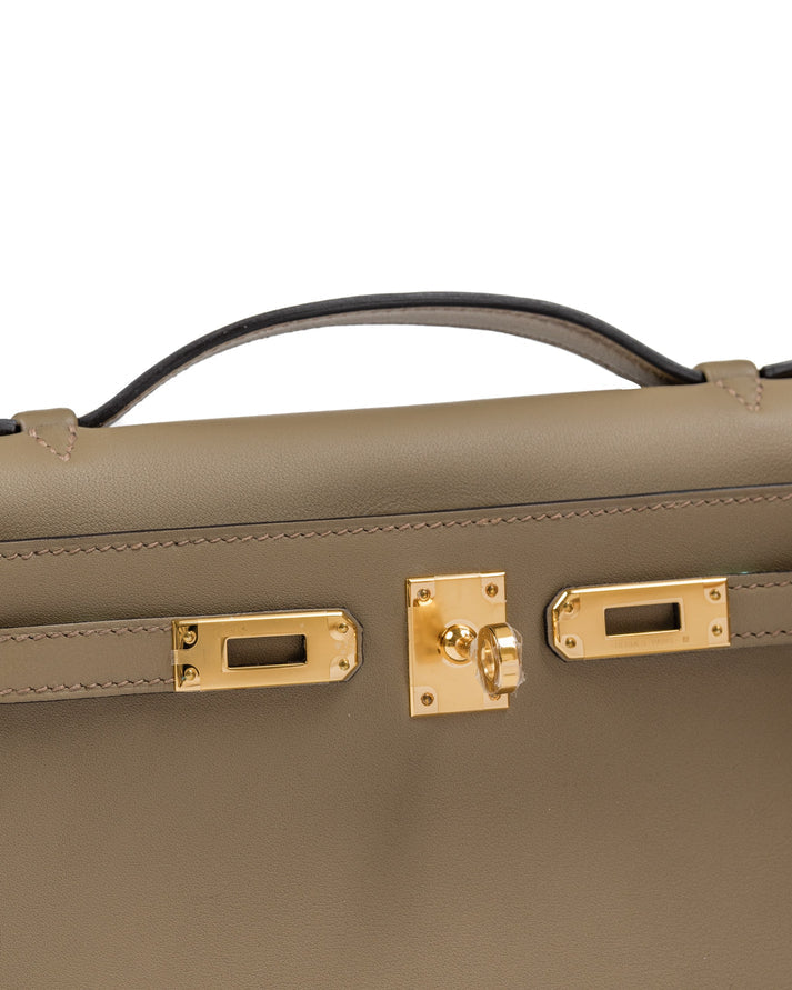 Hermès Kelly Pochette – Beige Marfa Swift Leather with Gold Hardware - Zeuskicks