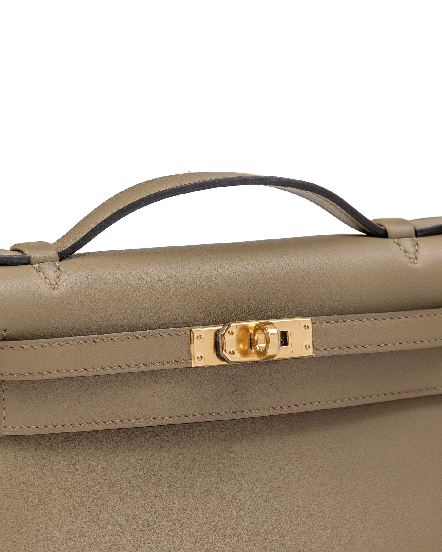 Hermès Kelly Pochette Beige Marfa Swift Leather Gold Hardware