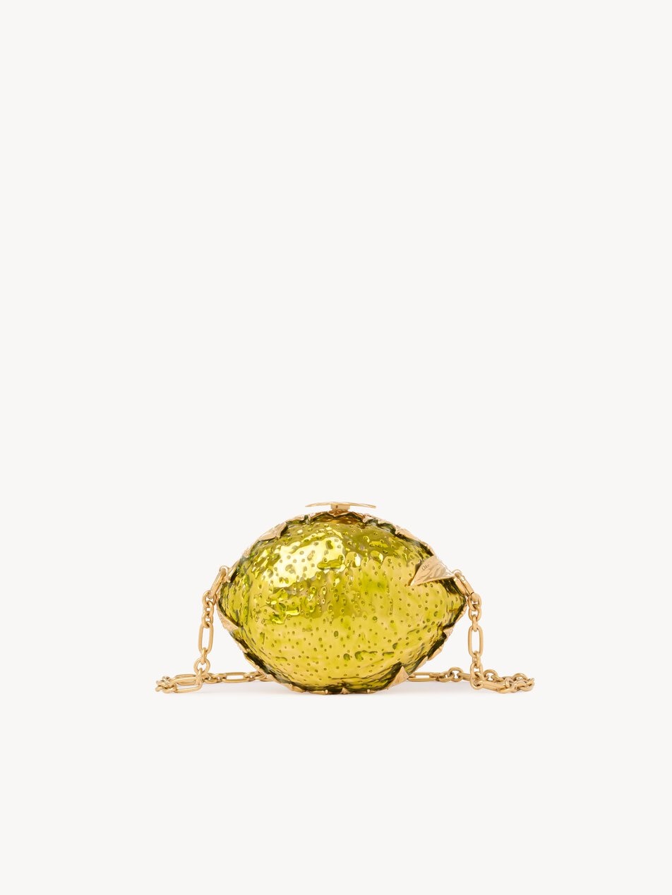 CHLOE Tropicus lemon minaudière in brass Radiant Yellow by CHLOE