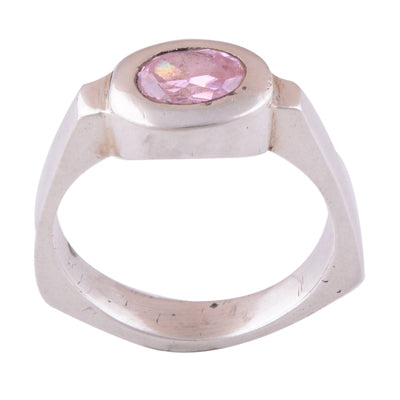 Pink Cubic Zirconia 925 Sterling Silver Ring - main product photo (R1000122-4)