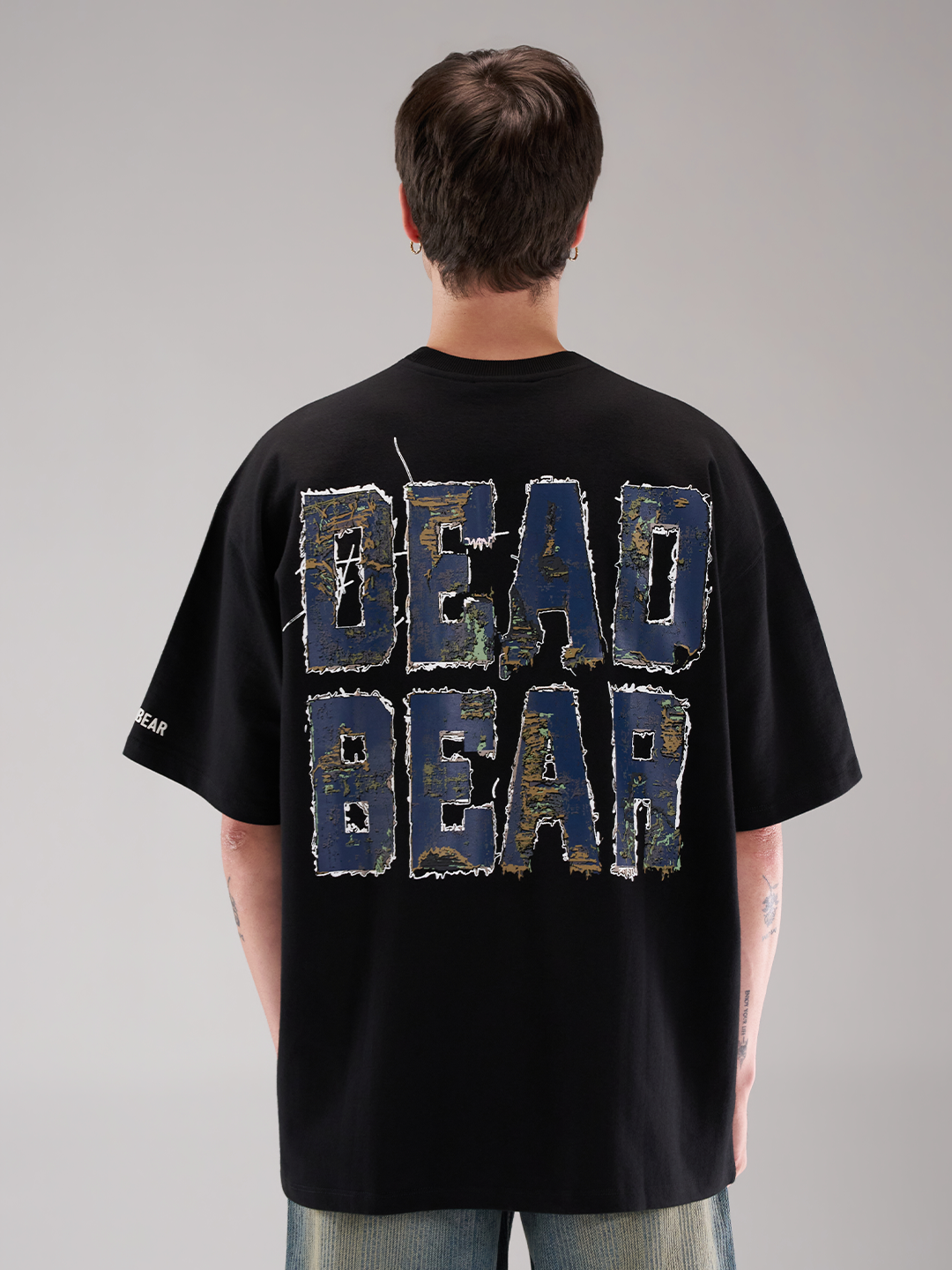 Fake Denim Tee Black by DEADBEAR