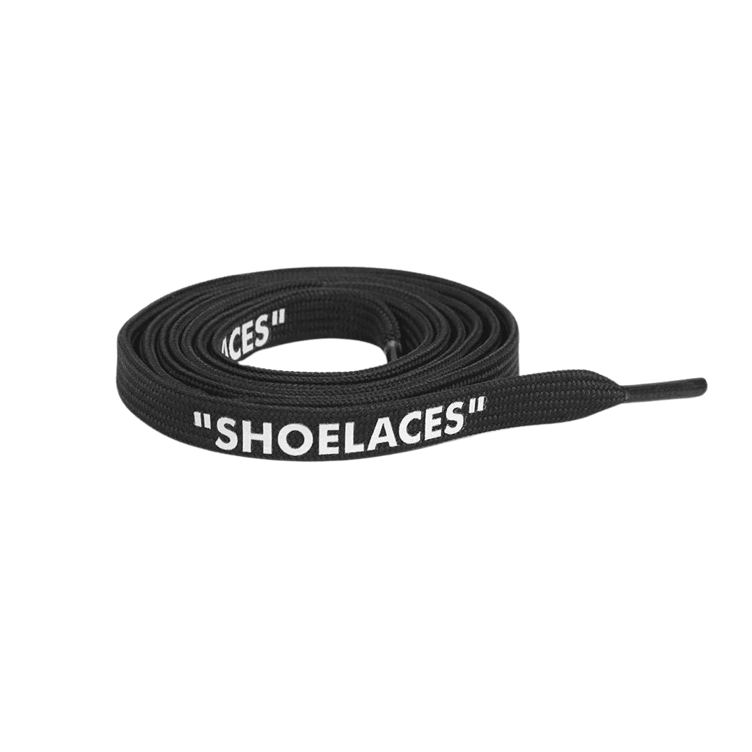 Grey Off-White Style “SHOELACES” for Sneakers – Premium Flat Laces by KNOTTY by KNOTTY