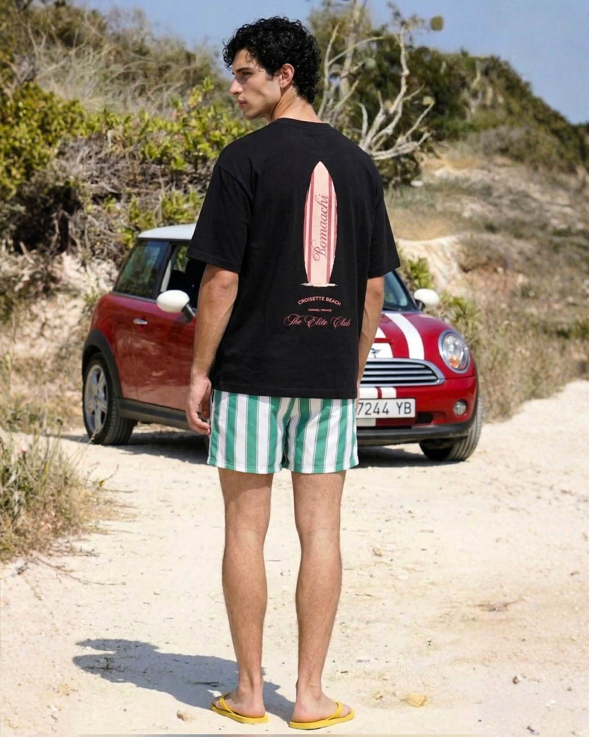 Cannes Beach Surfer Black by BOMAACHI
