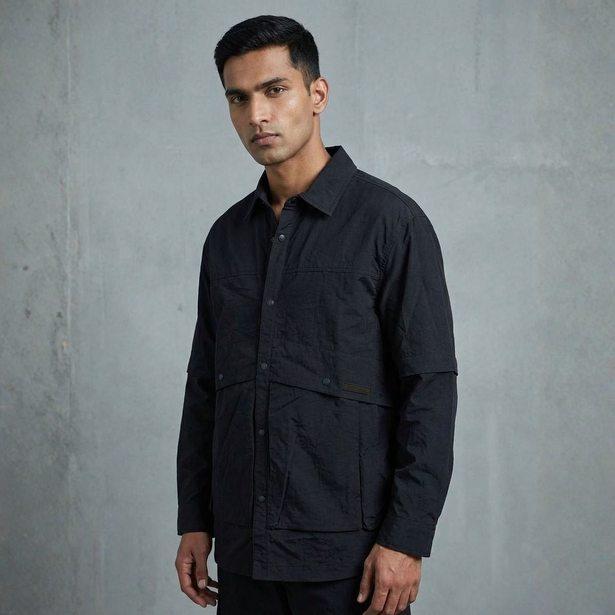 BLACK FIELD OVERSHIRT by GREY AREA