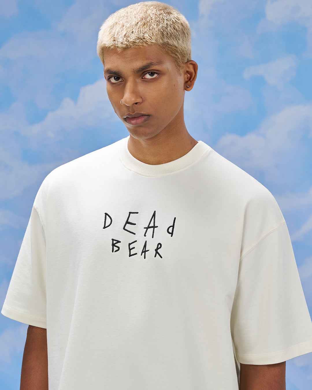 Scribbled Logo Tee Cream by DEADBEAR