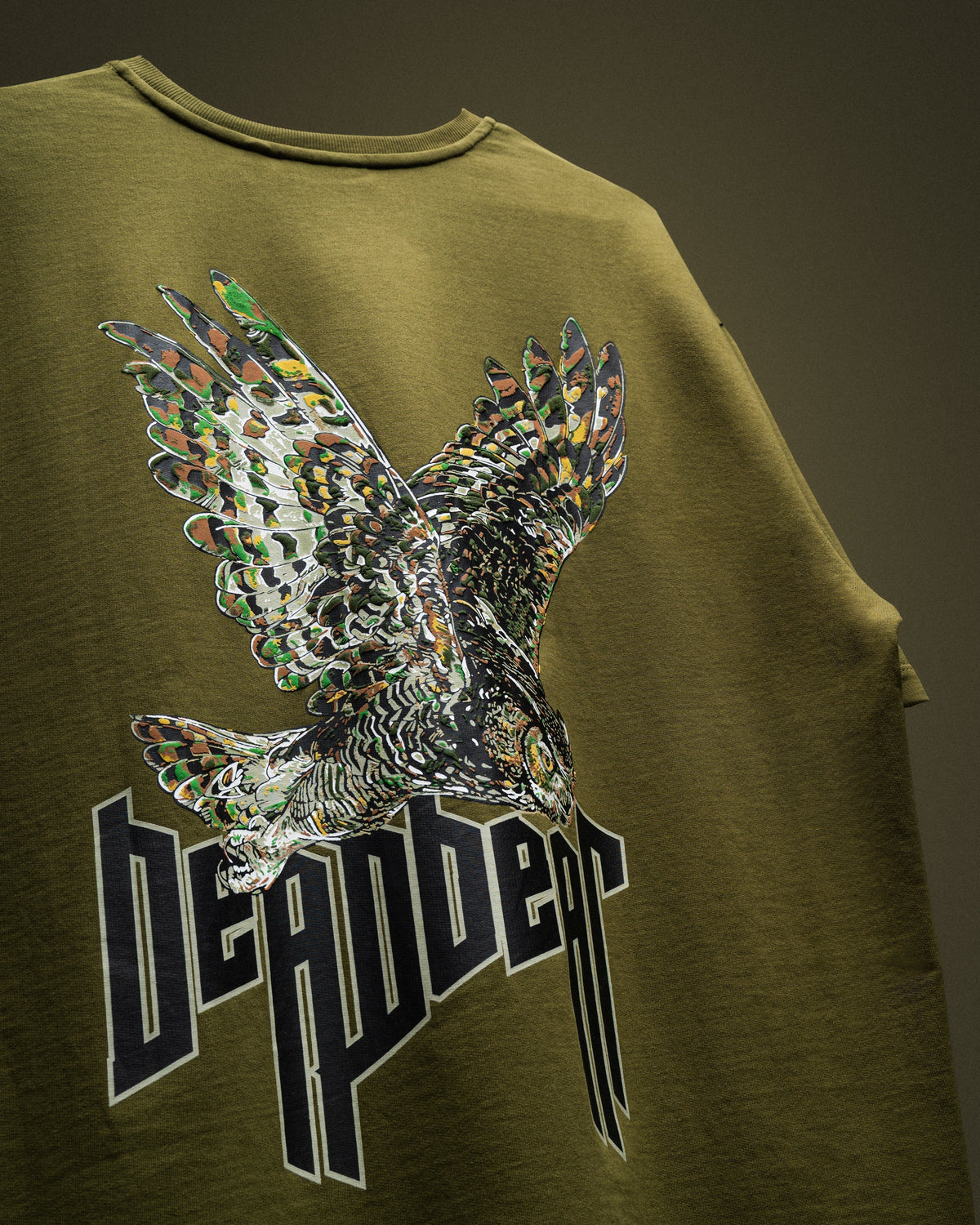 Messenger Tee Olive by DEADBEAR
