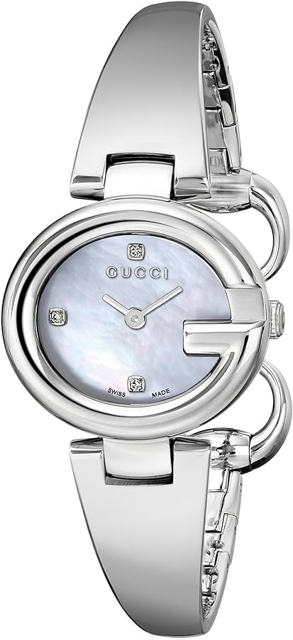 Gucci YA134504 Guccissima Quartz Mother of Pearl Dial Stainless Steel Watch