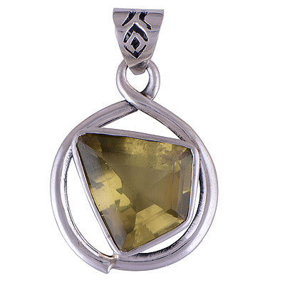 Lemon Topaz 925 Sterling Silver Pendant - R8400000-523