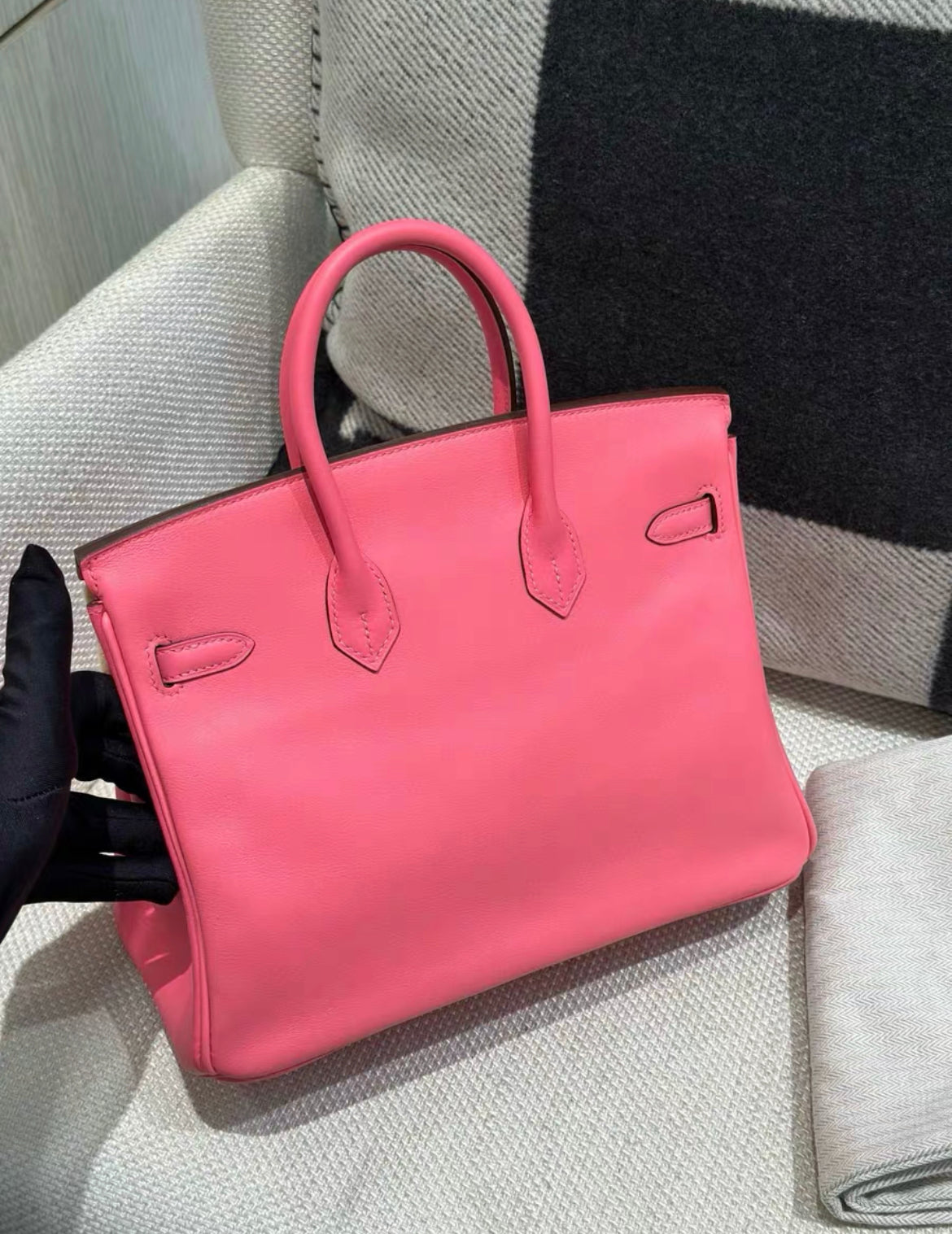 Hermès Birkin 25 Rose Lipstick Pink Swift Leather Gold Hardware