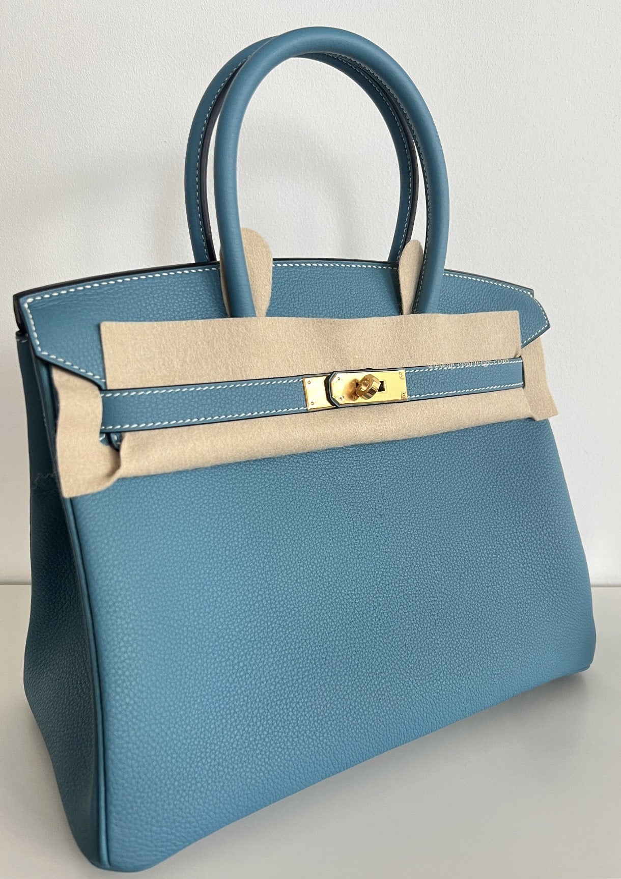 Hermès Birkin 30 – Epsom Leather in Blue Azur with Gold Hardware (C Stamp)