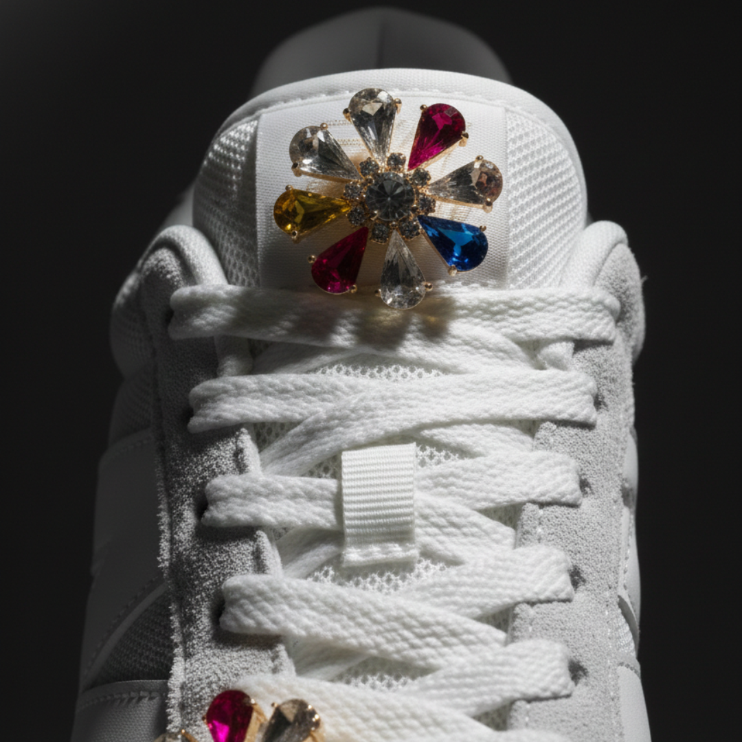 Multi-Colour Crystal Sneaker Charm | Premium Shoe Charm for Nike, Jordan & Adidas By KNOTTY by KNOTTY