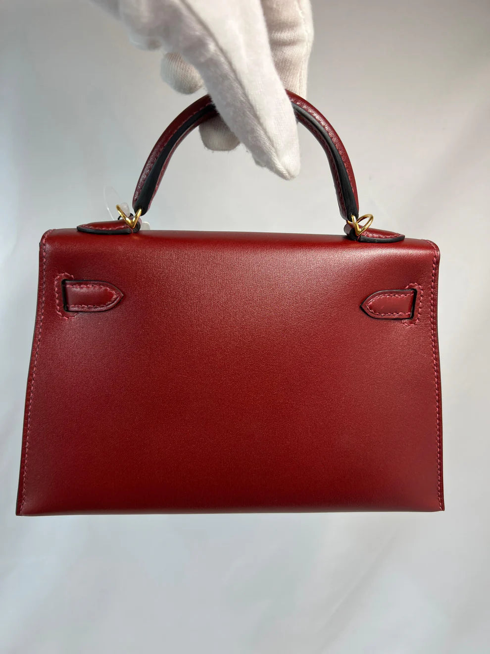 Hermès Mini Kelly – Bordeaux (Rouge H) Box Leather with Gold Hardware - Zeuskicks