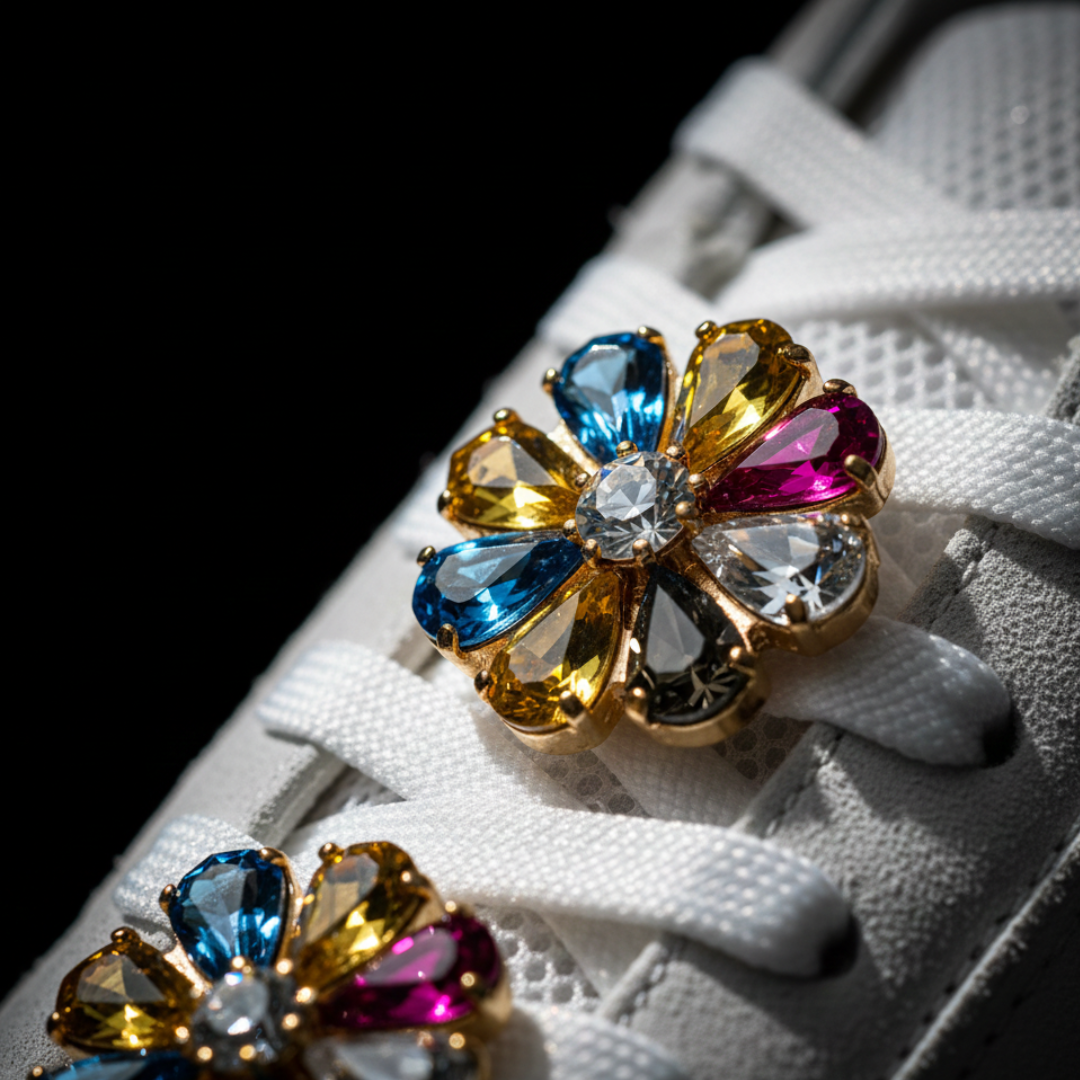 Multi-Colour Crystal Sneaker Charm | Premium Shoe Charm for Nike, Jordan & Adidas By KNOTTY by KNOTTY