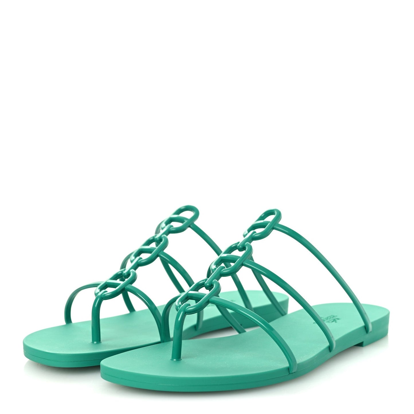 Hermès Mykonos Sandals – Vert Tourmaline Waterproof TPU Edition