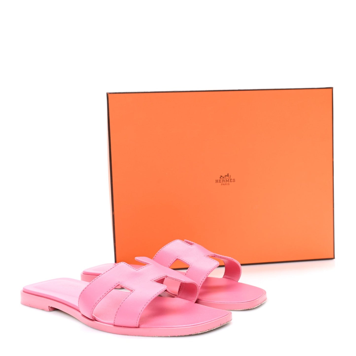 Hermès Oran Sandals – Rose Boise Box Calfskin Edition