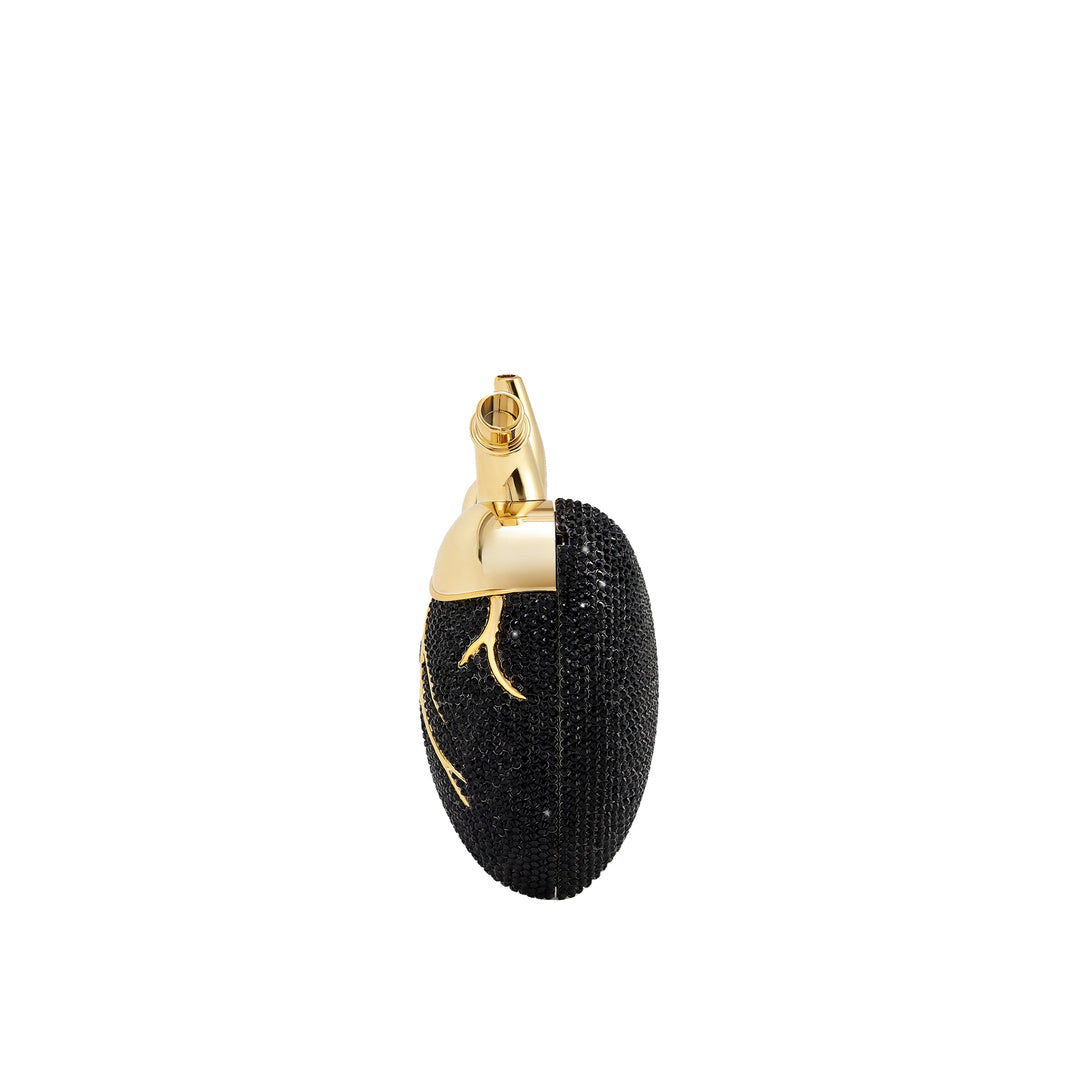 JW PEI Maren Artificial Crystal Heart Shaped Bag - Black Gold by JW PEI