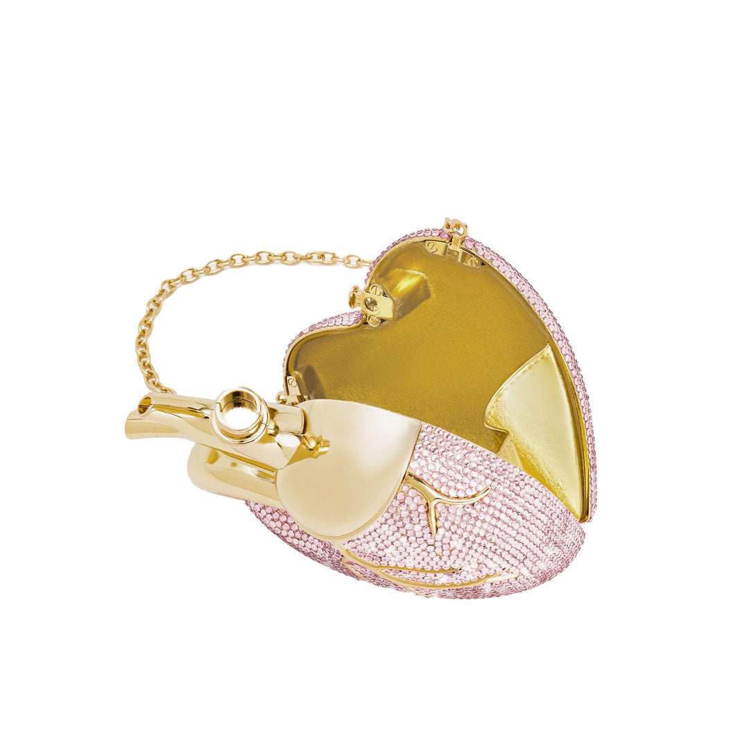 JW PEI Maren Artificial Crystal Heart Shaped Bag - Pink by JW PEI