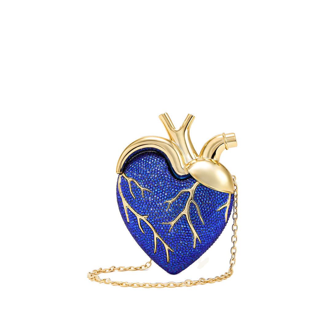 JW PEI Maren Artificial Crystal Heart Shaped Bag - Cobalt Blue by JW PEI
