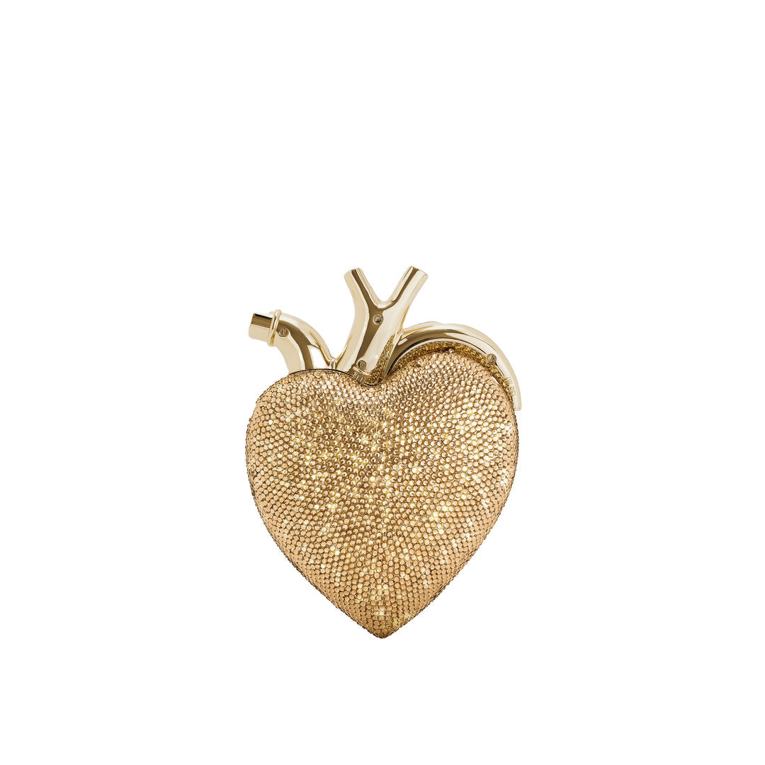 JW PEI Maren Artificial Crystal Heart Shaped Bag - Gold by JW PEI
