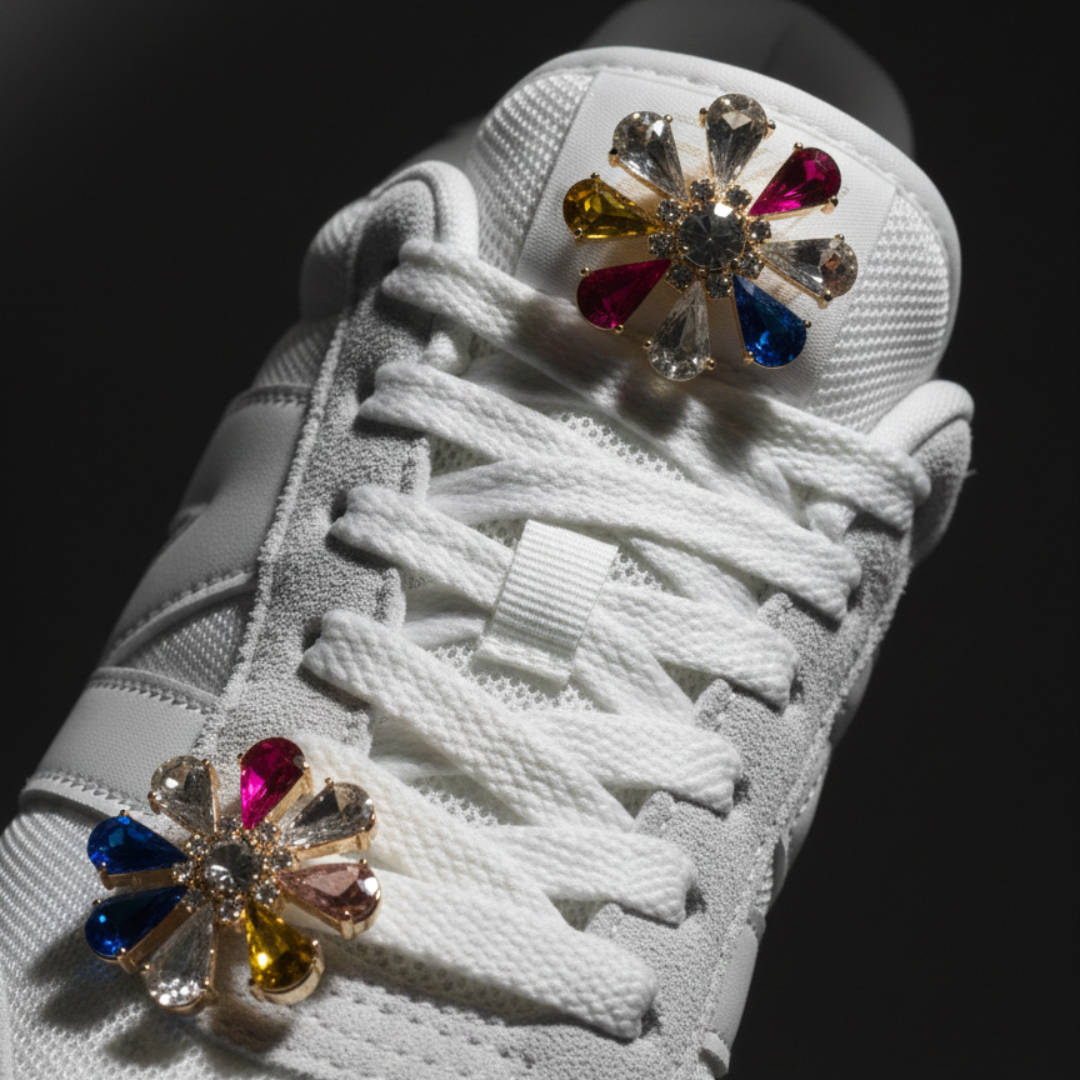 Multi-Colour Crystal Sneaker Charm | Premium Shoe Charm for Nike, Jordan & Adidas By KNOTTY by KNOTTY