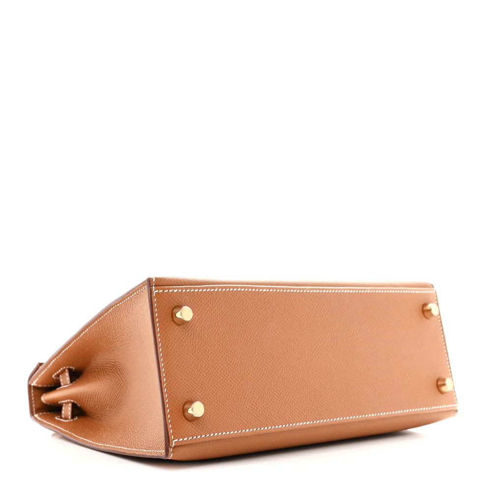 Hermès Kelly Sellier 25 Epsom – Gold with Gold Hardware