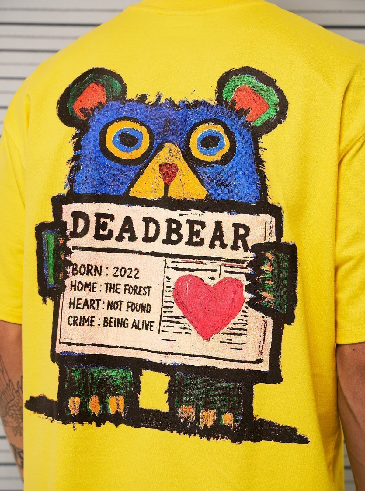 Mugshot Tee Yellow by DEADBEAR