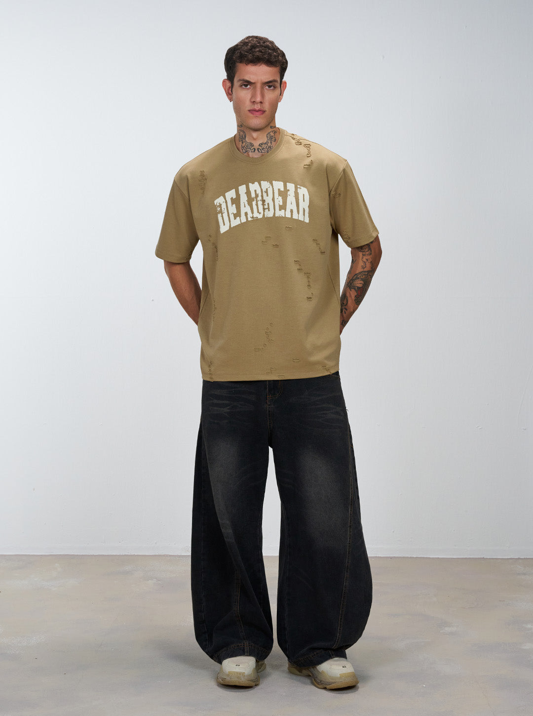 Distressed Brown Tee by DEADBEAR