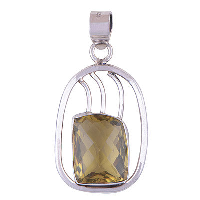 Lemon Topaz 925 Sterling Silver Pendant - R8400000-717