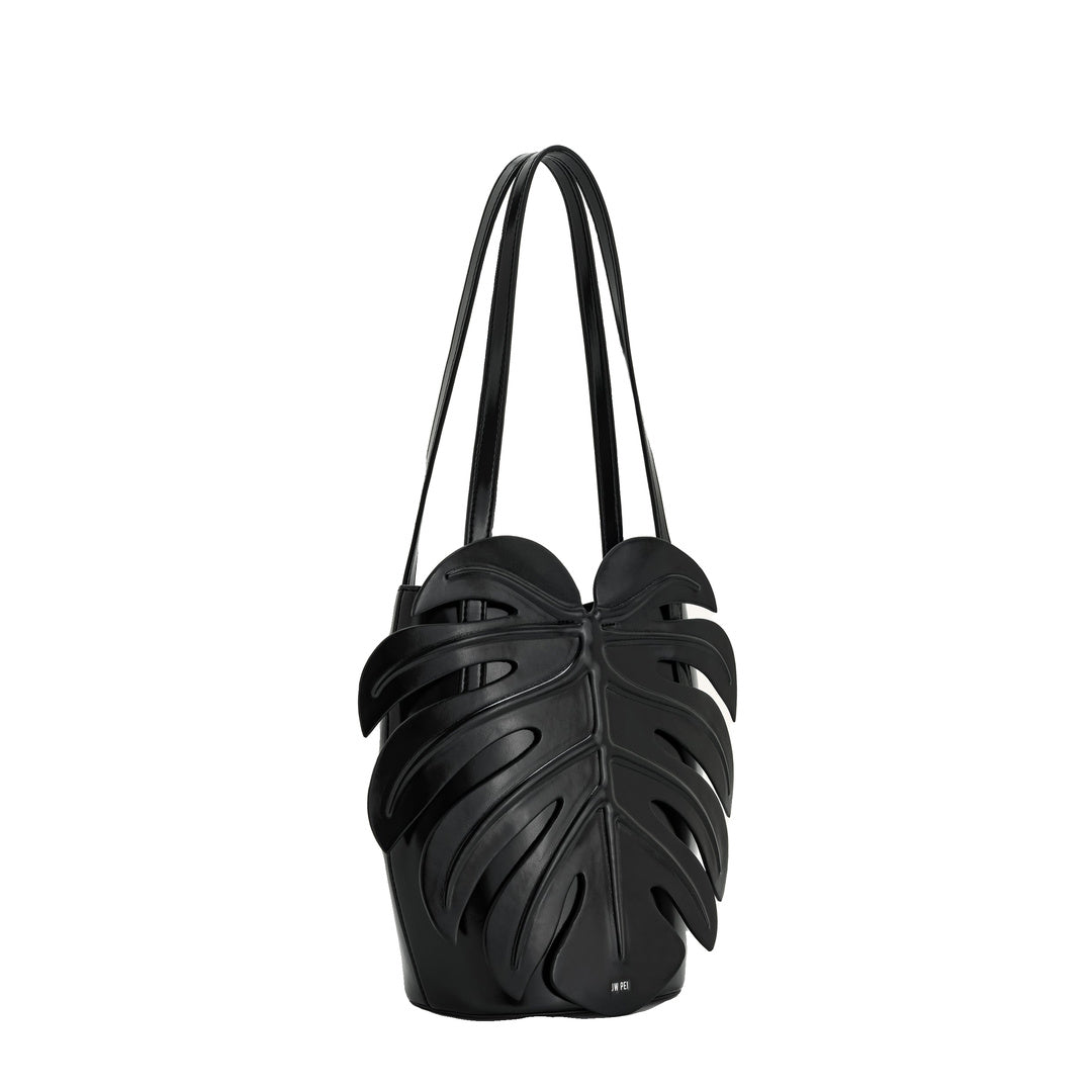 JW PEI Cecelia Leaf Shape Shoulder Bag - Black by JW PEI
